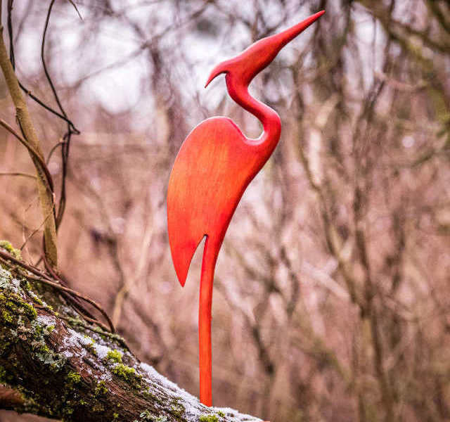 Ozdoba ptak czapla stojący